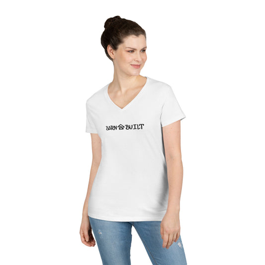 Ladies' V-Neck Barn Built Tee